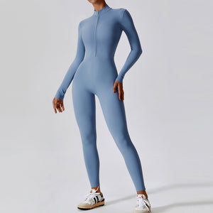 Mia Active Zip-Front Jumpsuit