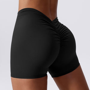 Maya High-Rise Ruched Yoga Shorts