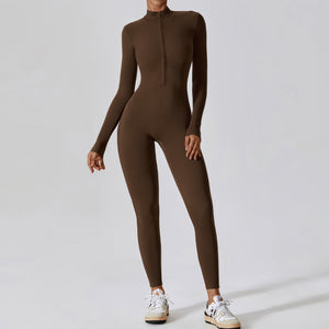 Mia Active Zip-Front Jumpsuit