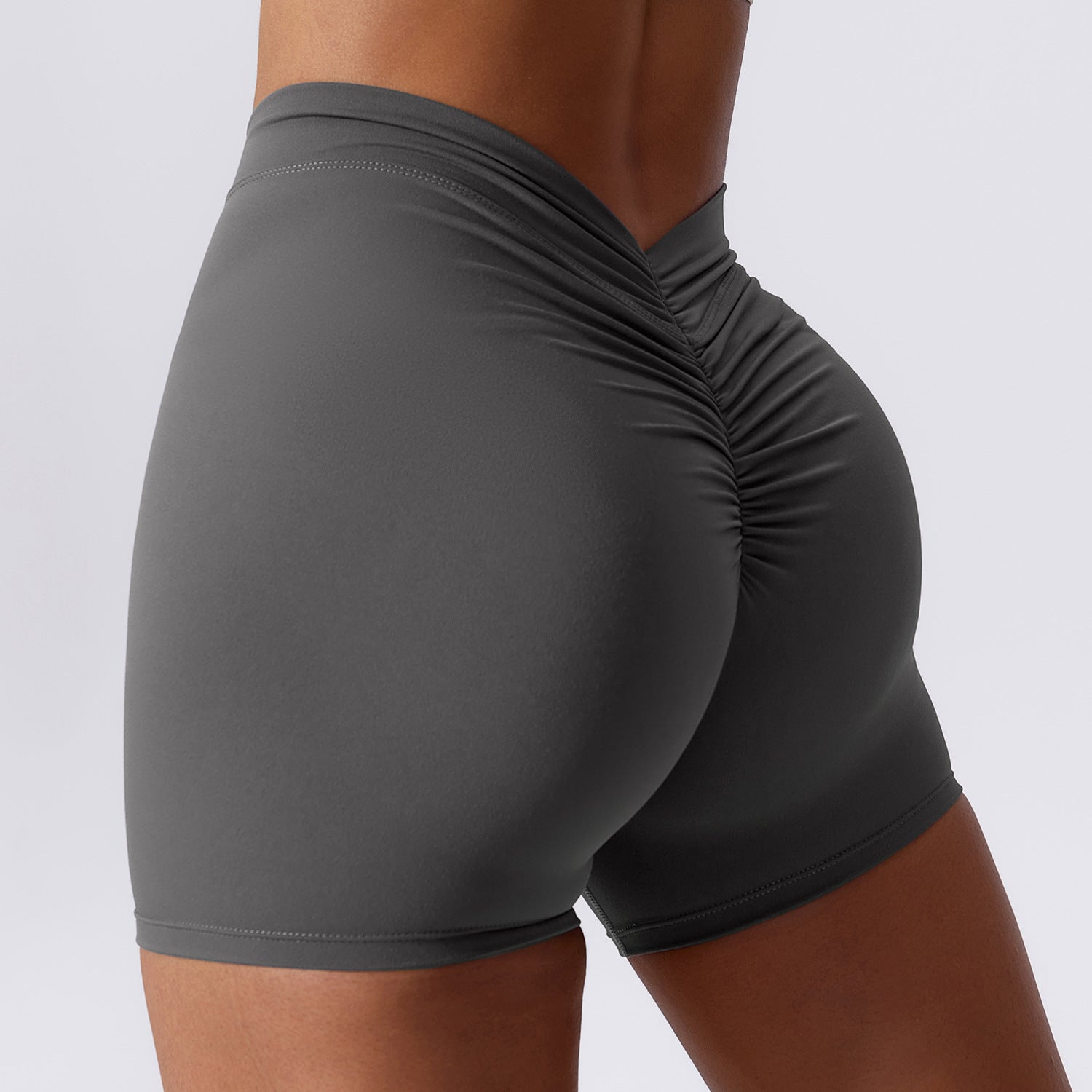 Maya High-Rise Ruched Yoga Shorts