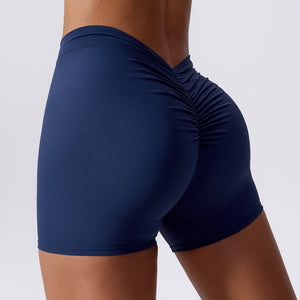 Maya High-Rise Ruched Yoga Shorts